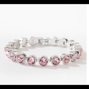 NIB Touchstone Crystal by Swarovski light pink crystal ice bracelet